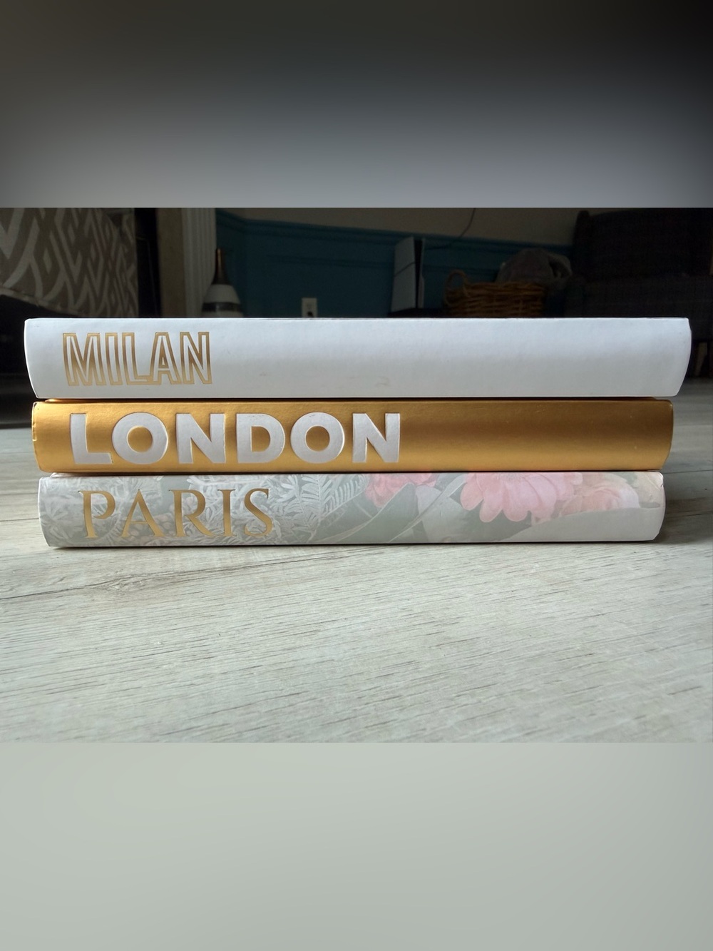 Decorative Coffee Table Books - Gold and Pink Accent Set